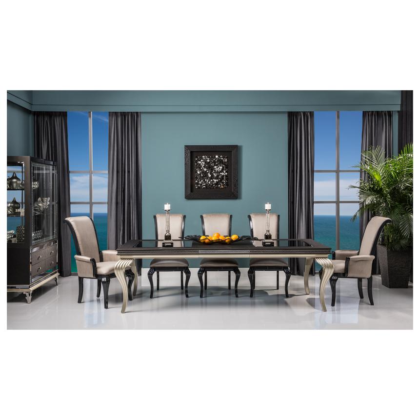 Hollywood Swank Black 5 Piece Formal Dining Set Alternate Image 2 Of 17 Images Hollywood Swank Black 5 Piece Formal Dining Set Alternate Image 2 Of 17 Images