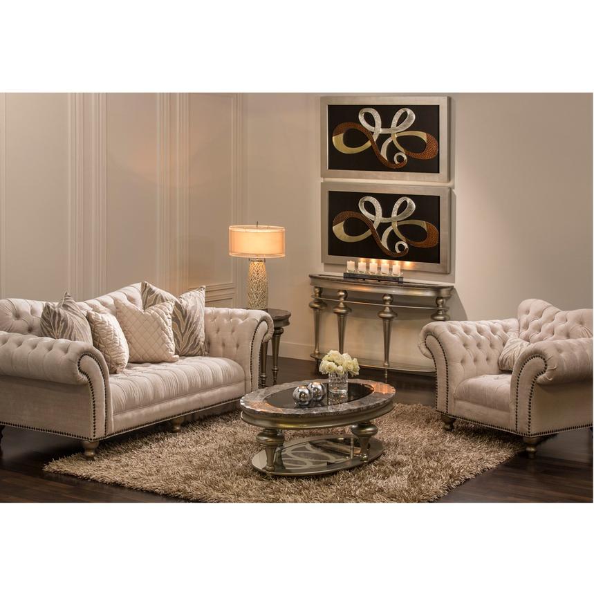 laura cream chair & half | el dorado furniture