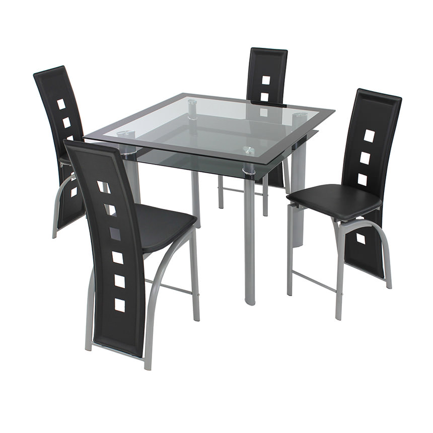 Dominoes Black 5 Piece High Dining Set El Dorado Furniture Dominoes Black 5 Piece High Dining Set Main Image 1 Of 9 Images