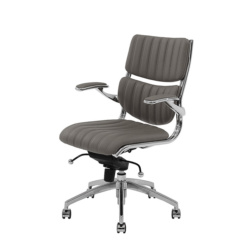 Bell Gray Low Back Desk Chair El Dorado Furniture Bell Gray Low Back Desk Chair Alternate Image 2 Of 8 Images