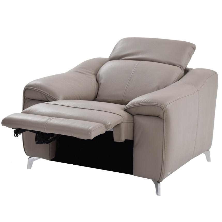 Gaspy Gray Power Motion Leather Recliner El Dorado Furniture