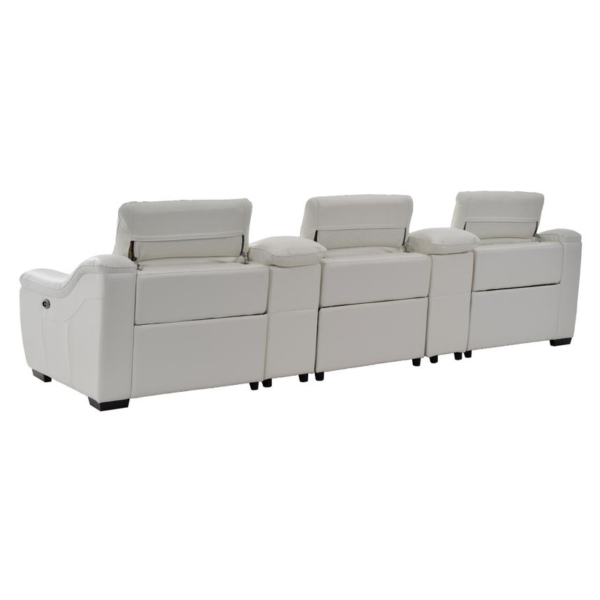 Davis White Home Theater Leather Seating El Dorado Furniture