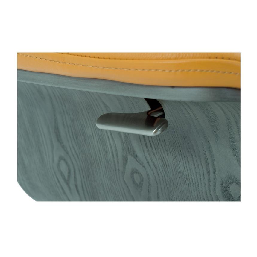 Enzo Yellow Leather Swivel Chair El Dorado Furniture