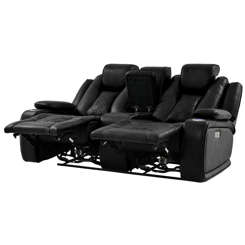 Chanel Black Motion Sofa W Console El Dorado Furniture Chanel Black Motion Sofa W Console Alternate Image 2 Of 12 Images
