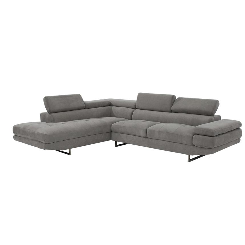 Taheri Gray Sofa W Left Chaise El Dorado Furniture Taheri Gray Sofa W Left Chaise Alternate Image 2 Of 7 Images