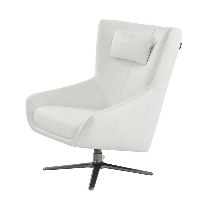 Clara White Leather Swivel Chair El Dorado Furniture