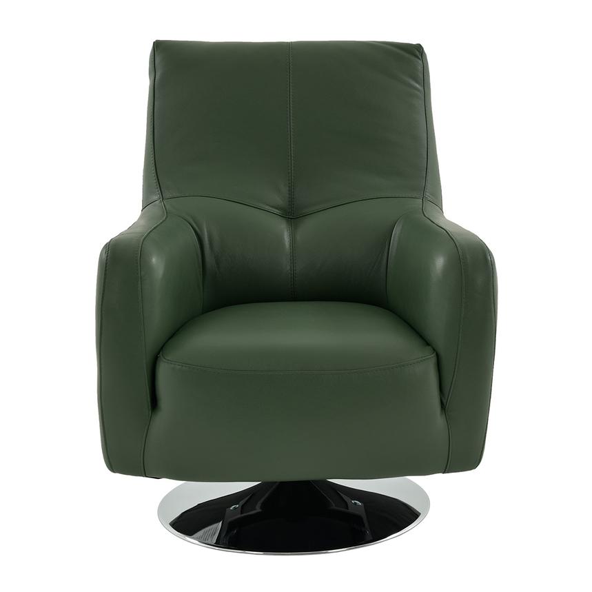 Verona Green Leather Swivel Chair | El Dorado Furniture