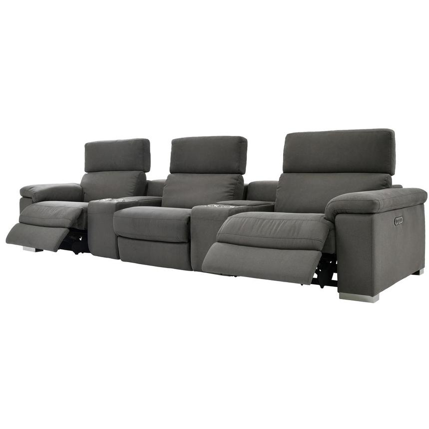 Karly Dark Gray Home Theater Seating El Dorado Furniture