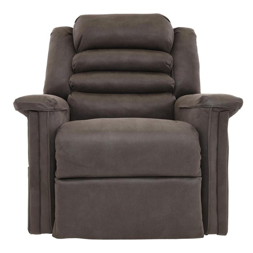 Soother Gray PowerLift Leather Recliner El Dorado Furniture