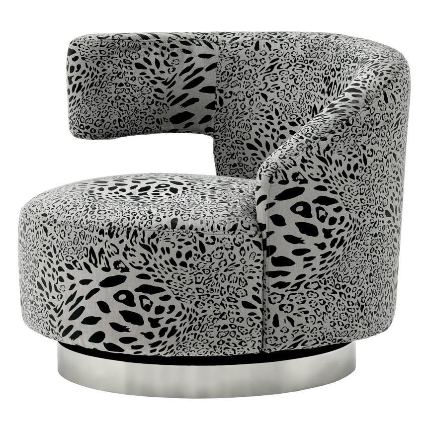 Okru Animal Print Swivel Chair El Dorado Furniture