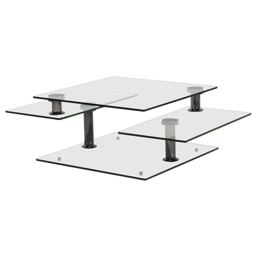 Square Clear Black Motion Coffee Table El Dorado Furniture