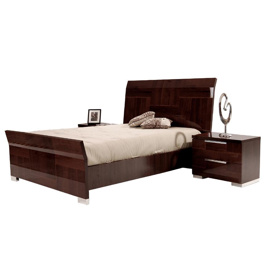 Pisa Queen Sleigh Bed Made In Italy El Dorado Furniture Pisa Queen Sleigh Bed Made In Italy Alternate Image 3 Of 5 Images