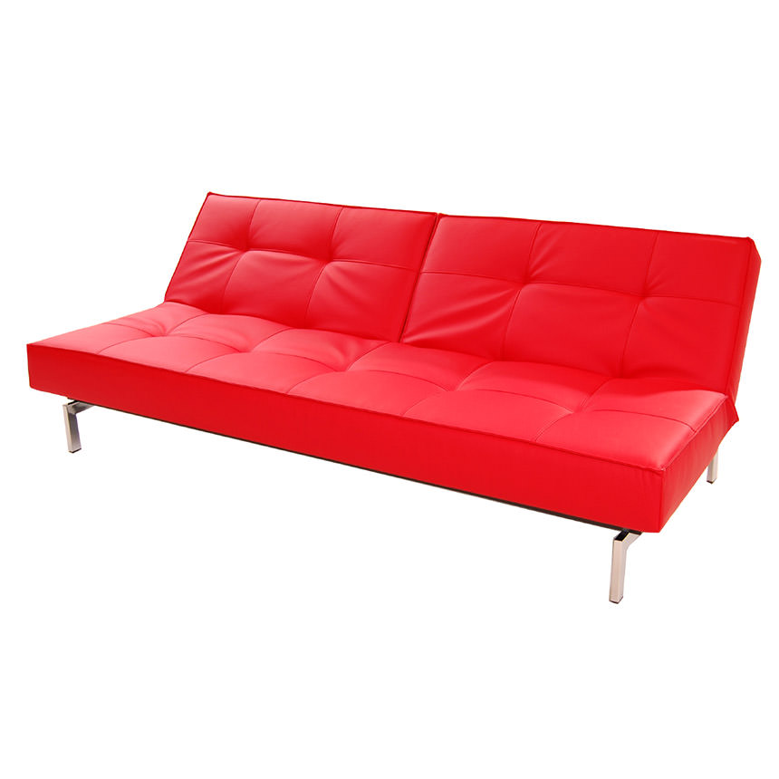 Split Back Red Futon El Dorado Furniture