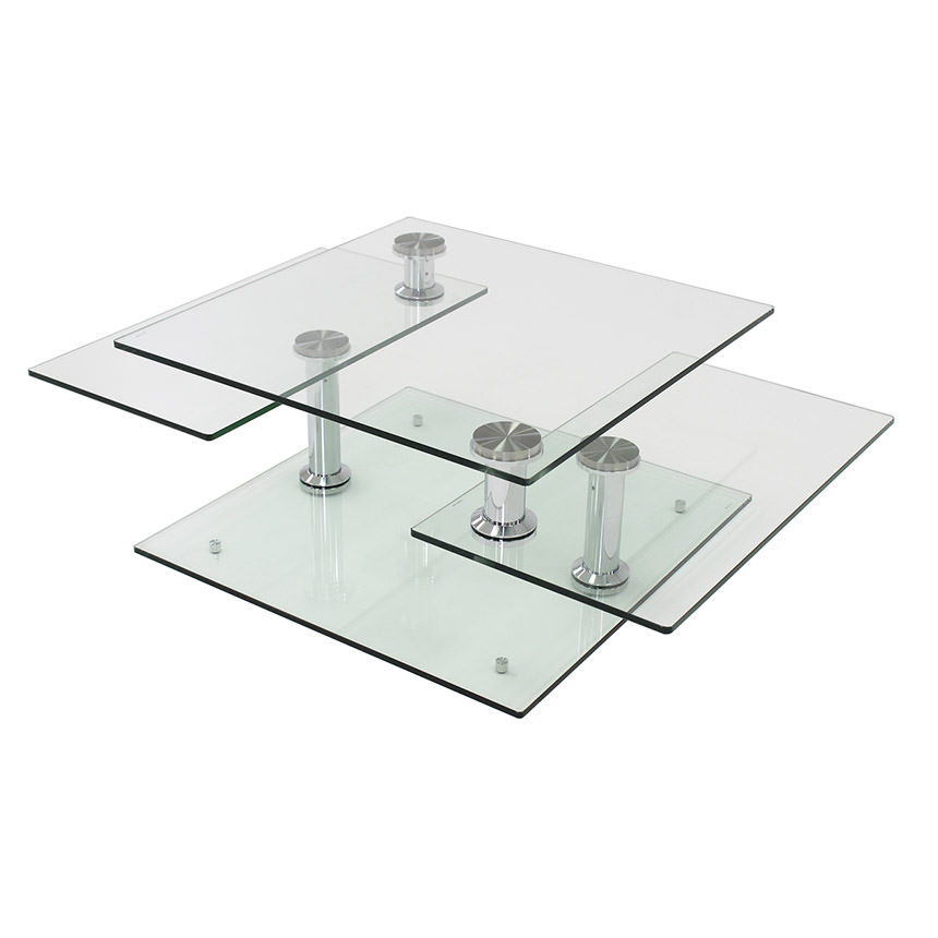Square swivel deals coffee table