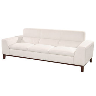Milani White Leather Sofa