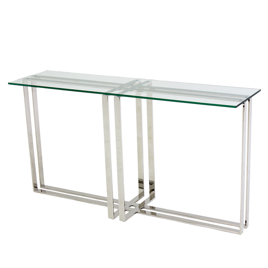 Riga Clear Console Table  main image, 1 of 5 images.