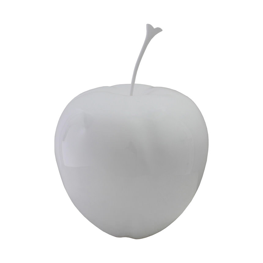 Small White Apple Table Decor  main image, 1 of 2 images.