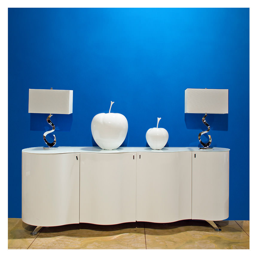 Small White Apple Table Decor alternate image, 2 of 2 images.