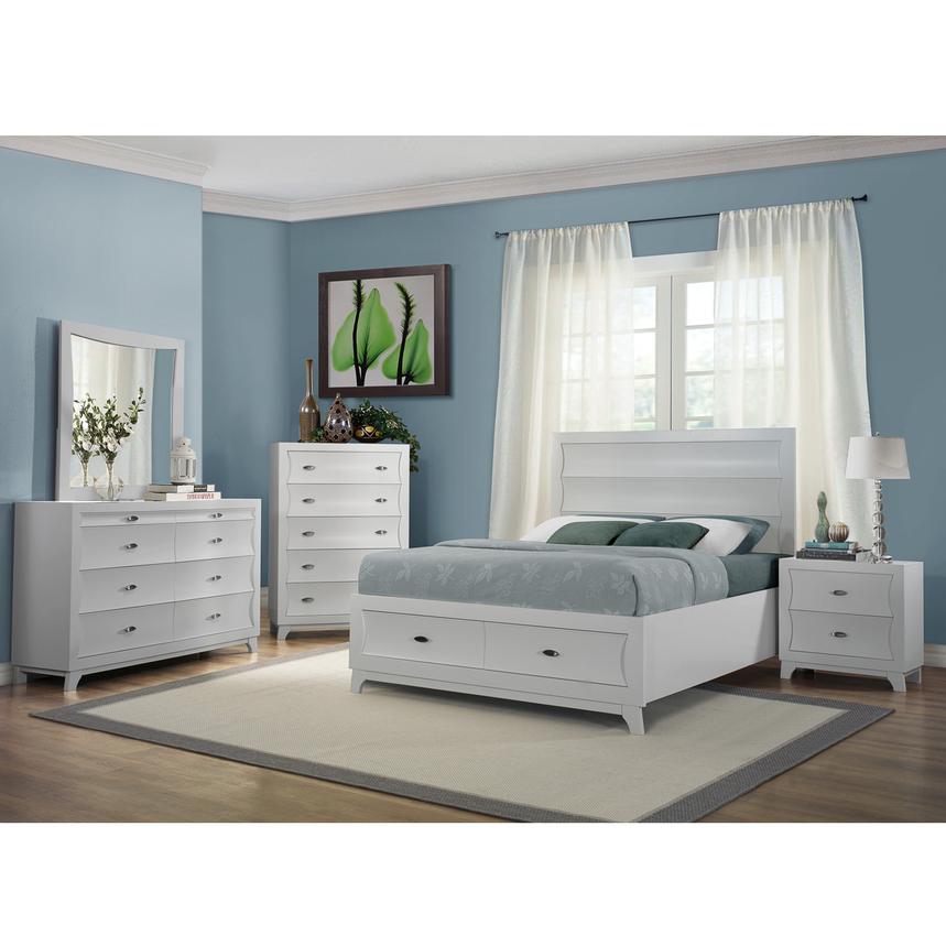 Whiteaker White Queen Storage Bed | El Dorado Furniture