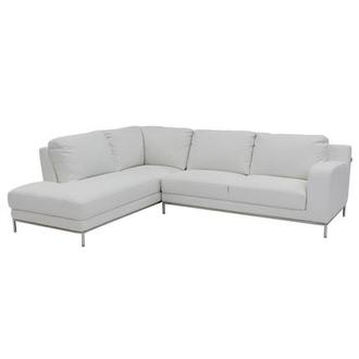 Cantrall White Corner Sofa w/Left Chaise