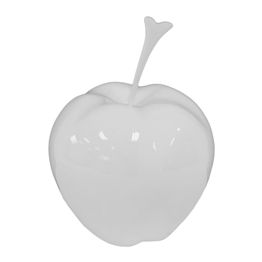 Medium White Apple Table Decor  main image, 1 of 3 images.