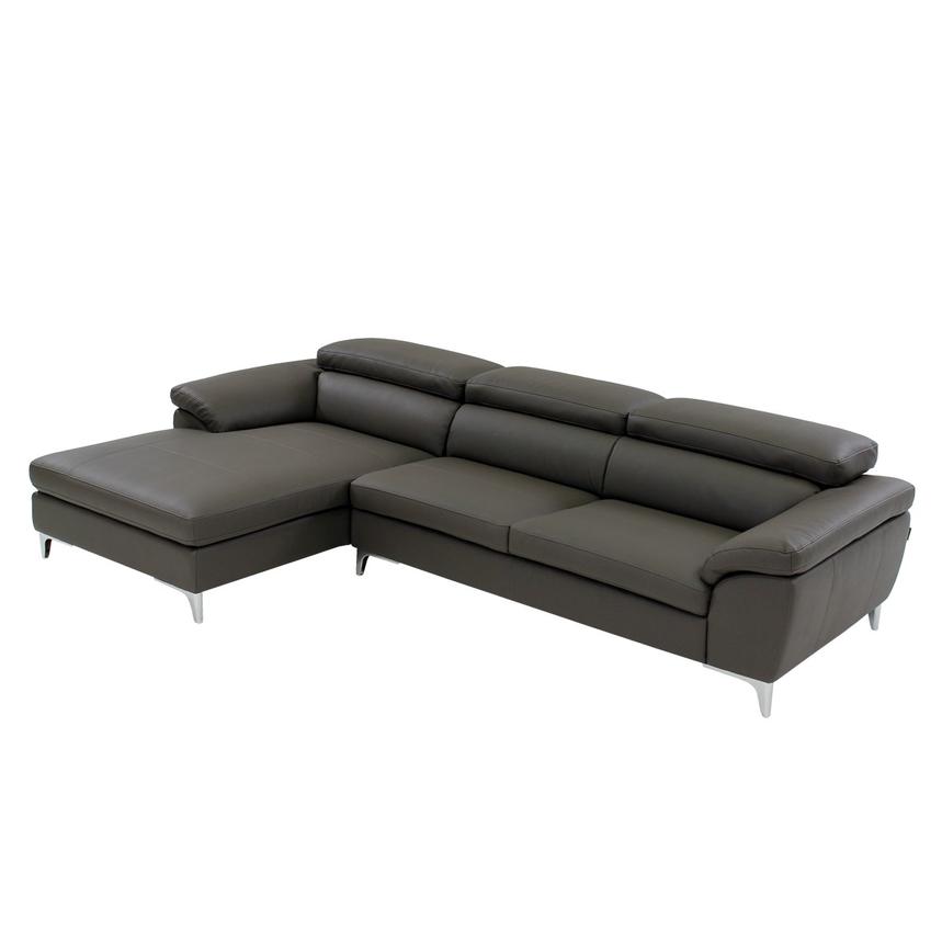 Costa Gray Corner Sofa w/Left Chaise  main image, 1 of 9 images.