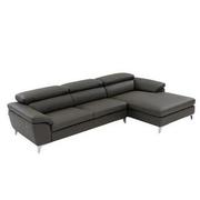Costa Gray Corner Sofa w/Right Chaise  main image, 1 of 9 images.