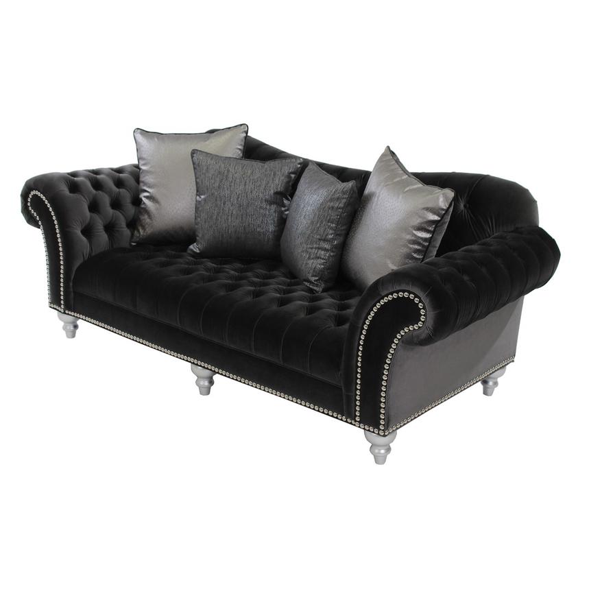 Grey Nailhead Sofa Set / Formal Luxurious Living Room Furniture Gray ...