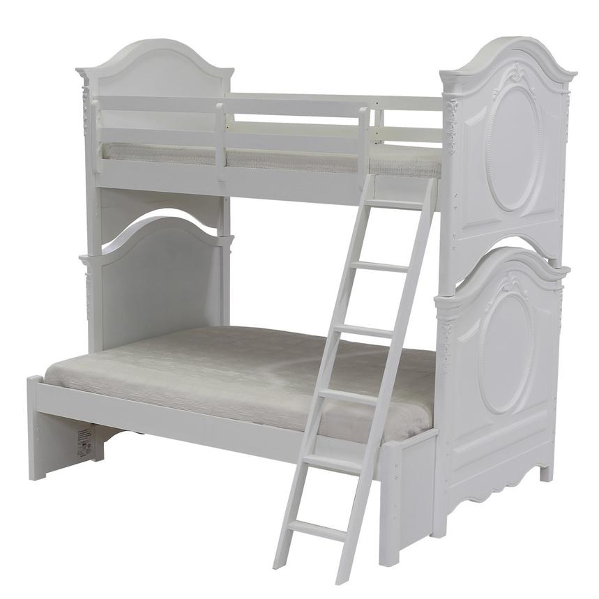 Sweet Pea White Twin Over Full Bunk Bed El Dorado Furniture Sweet Pea White Twin Over Full Bunk Bed Alternate Image 2 Of 5 Images