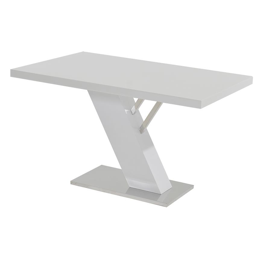 Linden White Rectangular Dining Table  main image, 1 of 5 images.