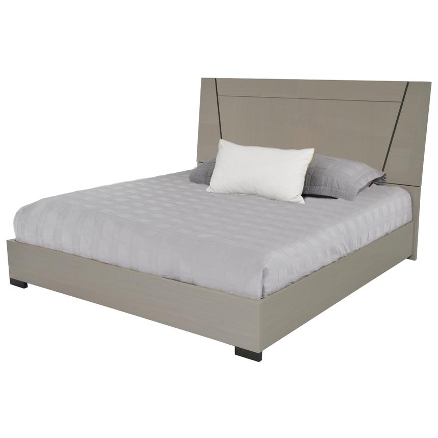 Mont Blanc Gray Queen Platform Bed  main image, 1 of 8 images.