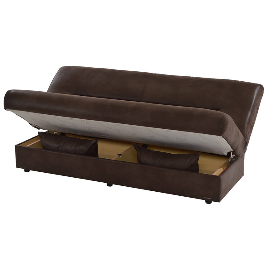 Regata Brown Futon W Storage El Dorado Furniture