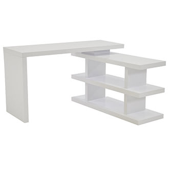 Jax White L-Shaped Desk