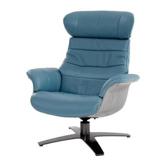 Enzo Blue Leather Accent Chair