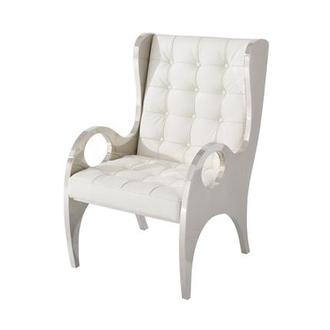 Boss White Accent Chair