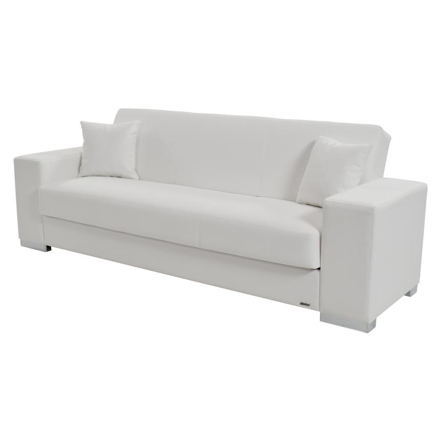 Kobe White Futon Sofa  main image, 1 of 8 images.