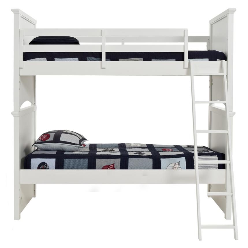 Kailee White Twin Over Twin Bunk Bed  alternate image, 3 of 7 images.