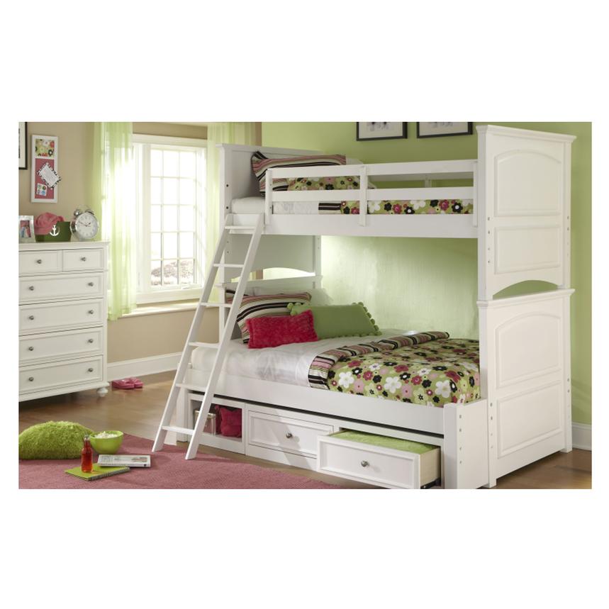 Kailee White Twin Over Full Bunk Bed El Dorado Furniture Kailee White Twin Over Full Bunk Bed Alternate Image 2 Of 7 Images