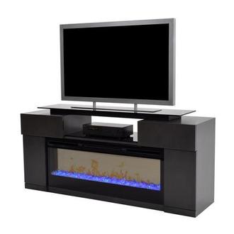Concord Black Electric Fireplace