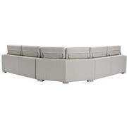 Bay Harbor Light Gray 4PC Leather Power Reclining Sectional w/Right Sleeper  alternate image, 3 of 8 images.