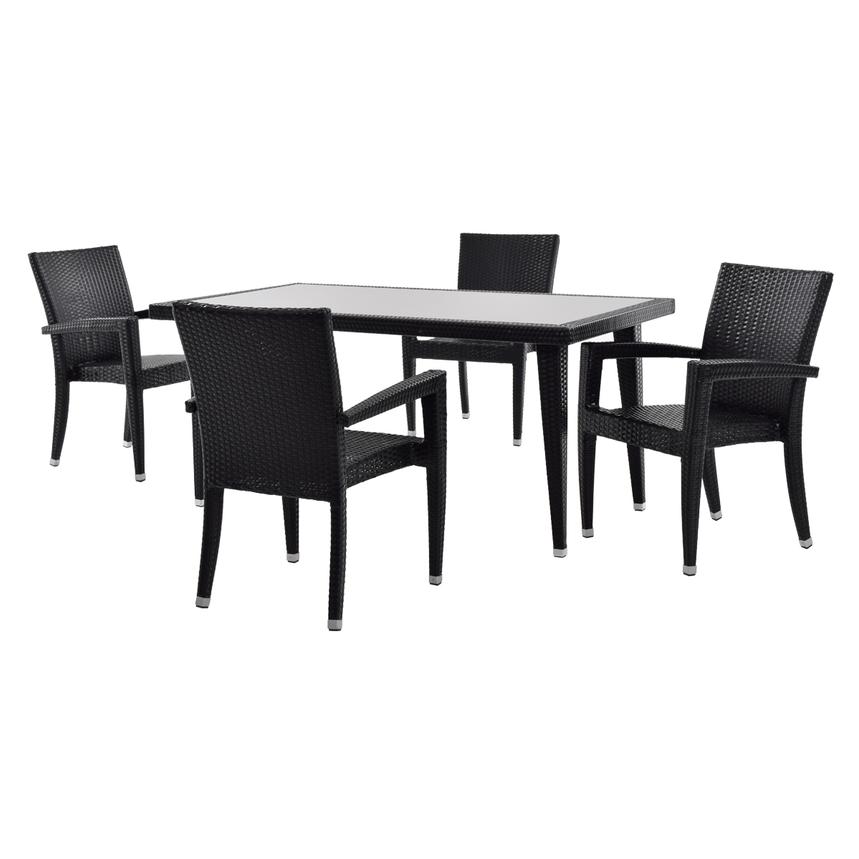 Neilina Black 5-Piece Patio Set  main image, 1 of 8 images.