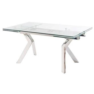 Lynne Clear Extendable Dining Table