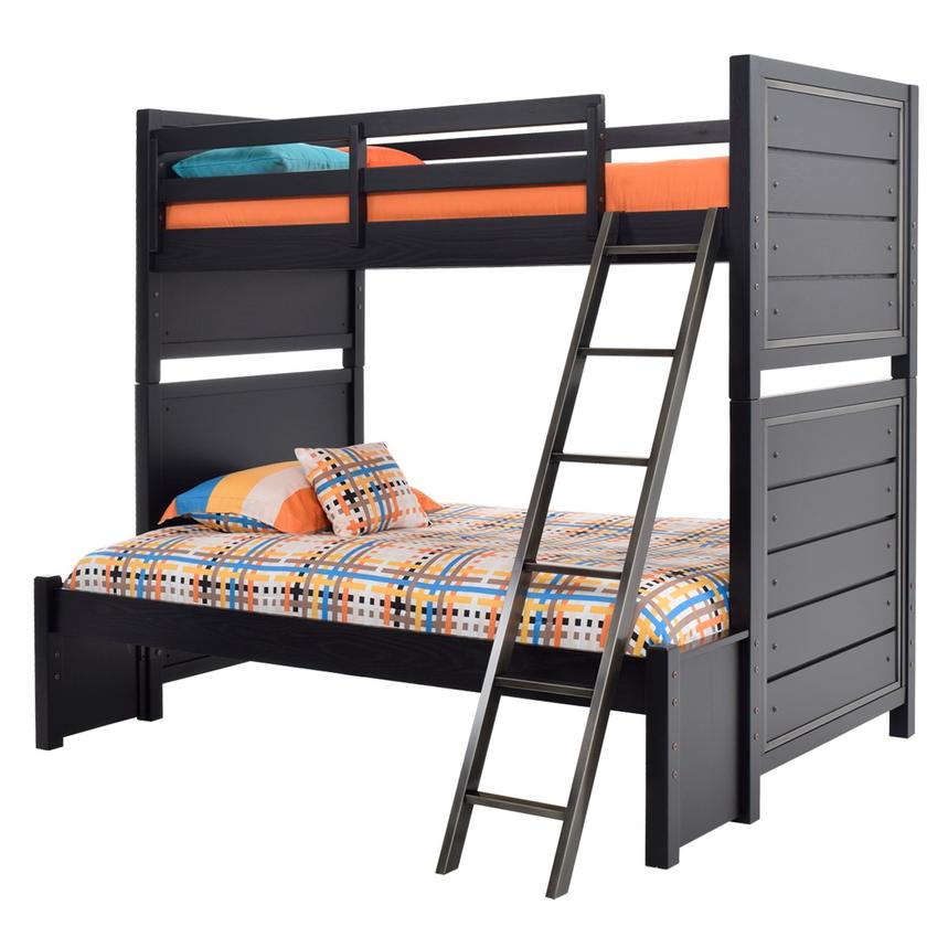 full over full bunk beds with desk