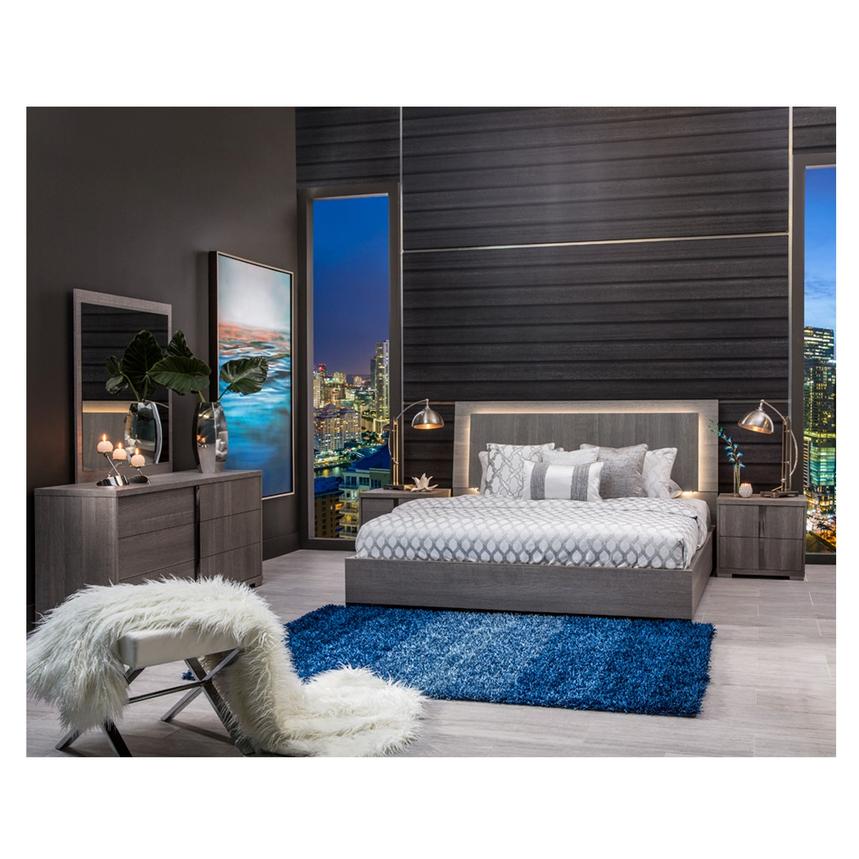 Tivo Gray King Platform Bed Made In Italy El Dorado Furniture