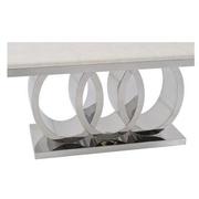 Lillian Silver Rectangular Dining Table  alternate image, 6 of 6 images.