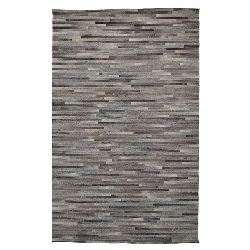 Capri Gray Cowhide Patchwork 5' x 8' Area Rug  main image, 1 of 3 images.