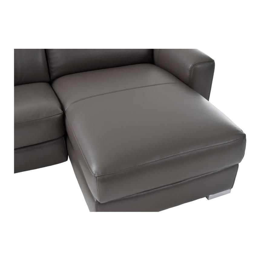 Bay Harbor Gray Leather Sleeper w/Right Chaise  alternate image, 8 of 10 images.