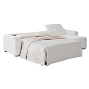 Bay Harbor White Leather Sleeper w/Right Chaise  alternate image, 2 of 11 images.