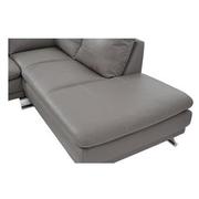 Rio Light Gray Leather Corner Sofa w/Right Chaise  alternate image, 5 of 8 images.