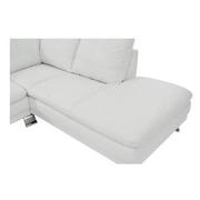 Rio White Leather Corner Sofa w/Right Chaise  alternate image, 5 of 8 images.